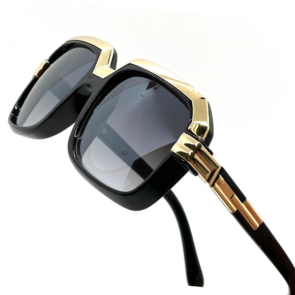 GAZELLE DELUXE SQUARE LUXURY SUNGLASSES CLASSIC RUN  DJ RETRO 80S HIP HOP LENTES - Picture 1 of 10